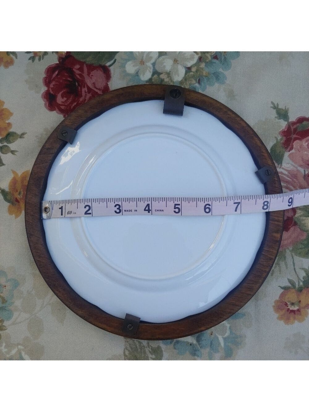 Vintage Copelands Grosvenor Spode English China Fruit Wall Plate Set Wood-Framed - Picture 16 of 17